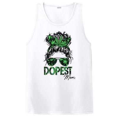 Worlds Dopest Mom Weed 420 Day Cannabis Funny PosiCharge Competitor Tank