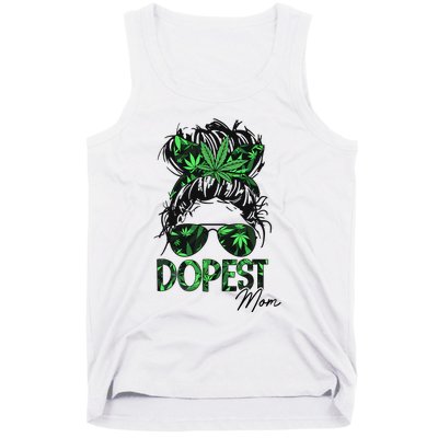 Worlds Dopest Mom Weed 420 Day Cannabis Funny Tank Top