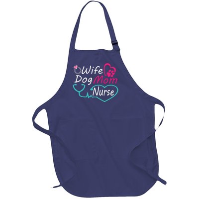 Wife Dog Mom Nurse Happy Nurse Mother Day Full-Length Apron With Pockets