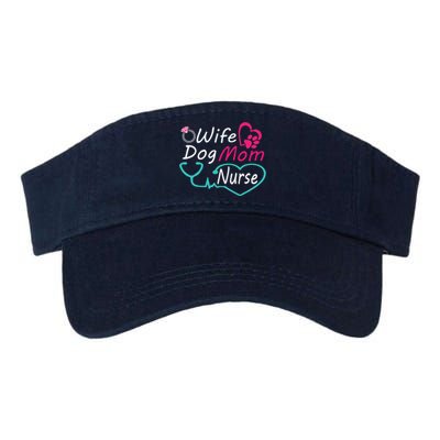 Wife Dog Mom Nurse Happy Nurse Mother Day Valucap Bio-Washed Visor