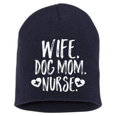 Wife Dog Mom Nurse Owner Lover Mothers Day Gift Son Short Acrylic Beanie