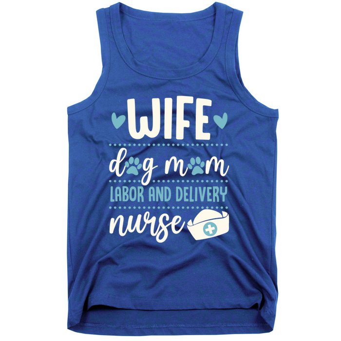 Wife Dog Mom Labor And Delivery Nurse Valentines Day Love Gift Tank Top