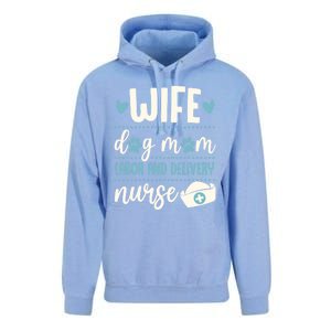 Wife Dog Mom Labor And Delivery Nurse Valentines Day Love Gift Unisex Surf Hoodie