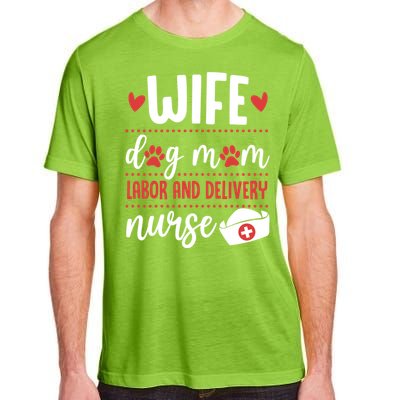 Wife Dog Mom Labor And Delivery Nurse Valentines Day Love Meaningful Gift Adult ChromaSoft Performance T-Shirt