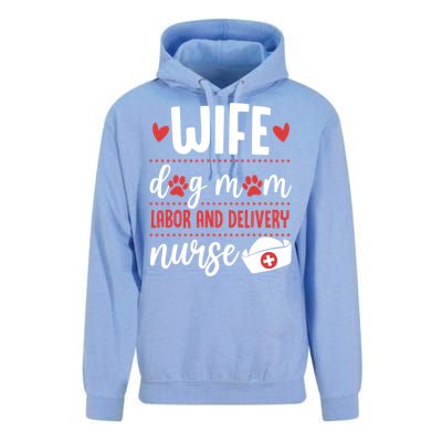 Wife Dog Mom Labor And Delivery Nurse Valentines Day Love Meaningful Gift Unisex Surf Hoodie