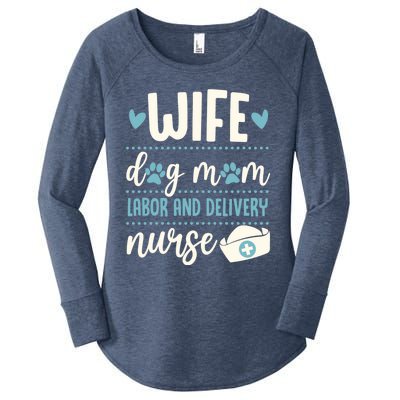 Wife Dog Mom Labor And Delivery Nurse Valentines Day Love Great Gift Women's Perfect Tri Tunic Long Sleeve Shirt