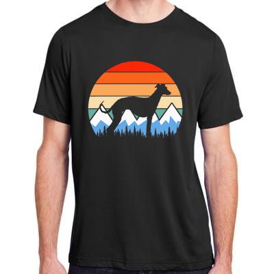 Whippet Dog Mountain Hiking Hiker Retro Vintage Adult ChromaSoft Performance T-Shirt