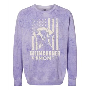 Weimaraner Dog Mom American Pride Colorblast Crewneck Sweatshirt