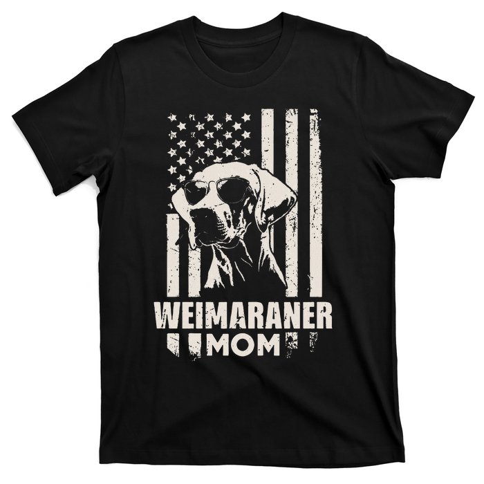 Weimaraner Dog Mom American Pride T-Shirt