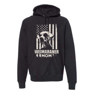 Weimaraner Dog Mom American Pride Premium Hoodie