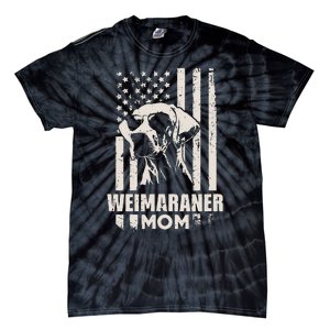 Weimaraner Dog Mom American Pride Tie-Dye T-Shirt