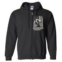 Weimaraner Dog Mom American Pride Full Zip Hoodie