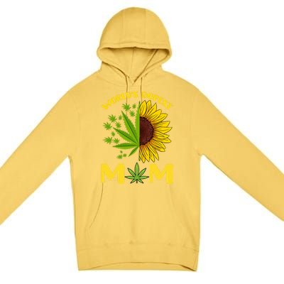 World's Dopest Mom Weed Marijuana Cannabis Weed Mother's Day Cool Gift Premium Pullover Hoodie