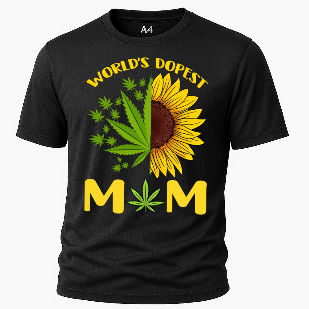 World's Dopest Mom Weed Marijuana Cannabis Weed Mother's Day Cool Gift Performance Shirt