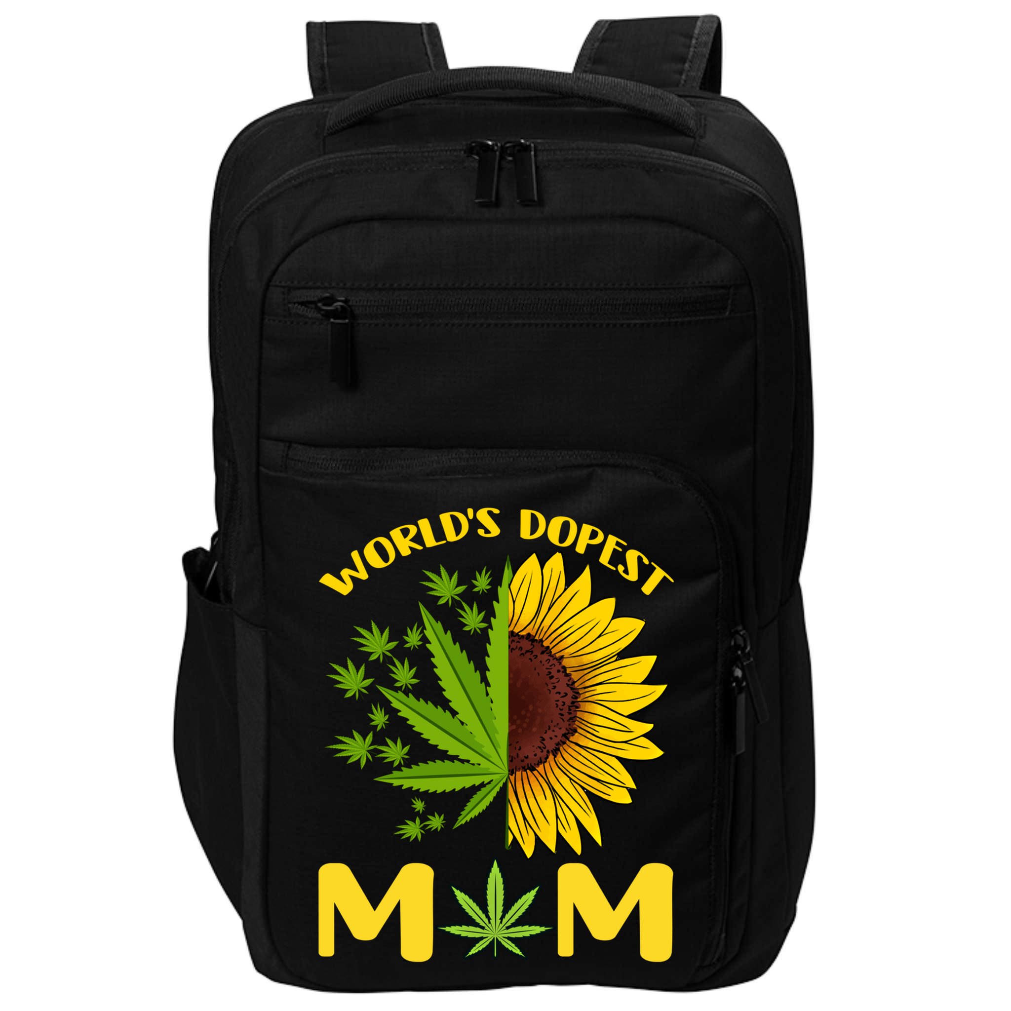 World's Dopest Mom Weed Marijuana Cannabis Weed Mother's Day Cool Gift Impact Tech Backpack