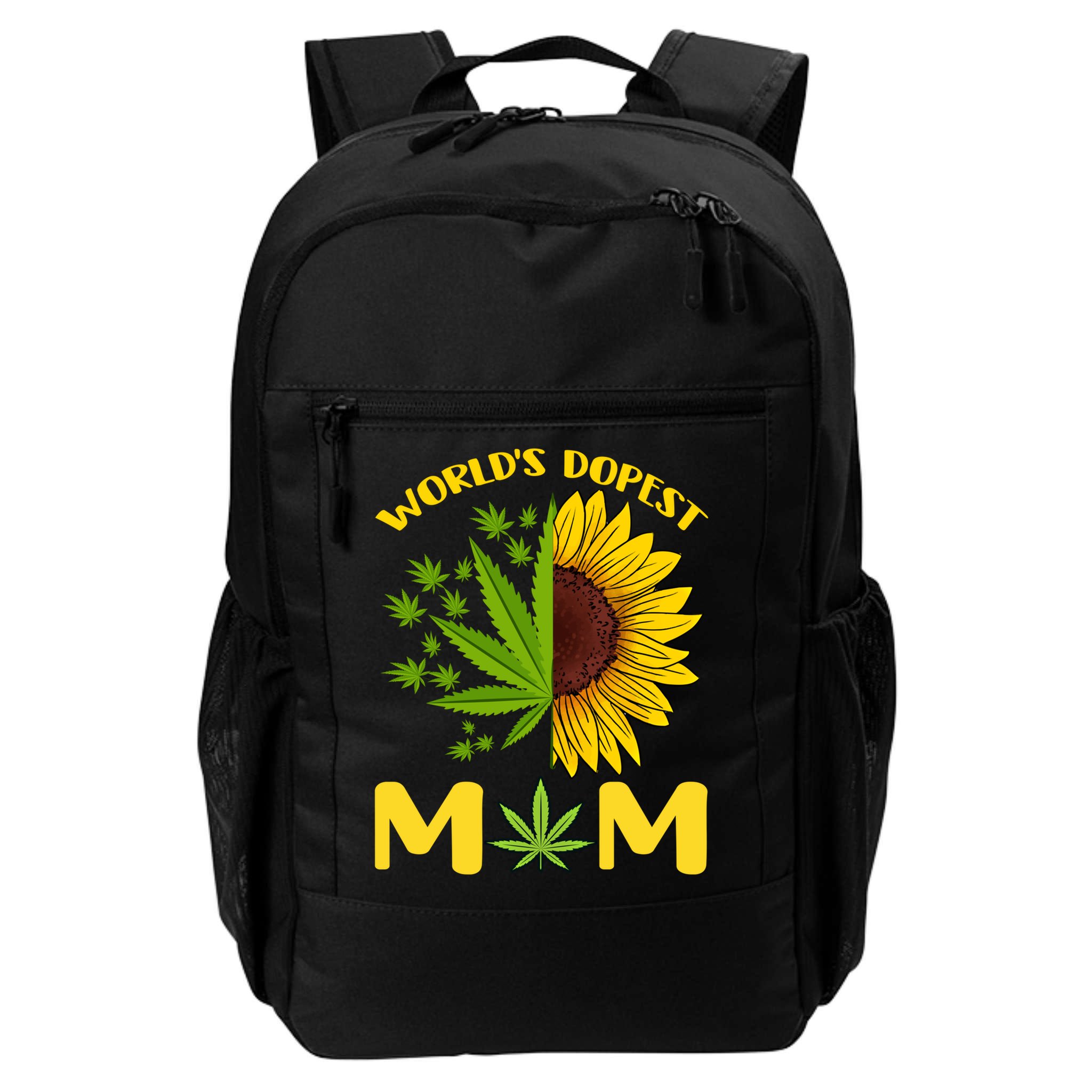 World's Dopest Mom Weed Marijuana Cannabis Weed Mother's Day Cool Gift Backpack