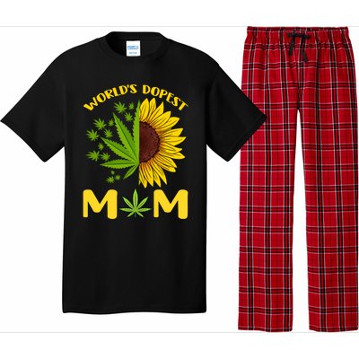 World's Dopest Mom Weed Marijuana Cannabis Weed Mother's Day Cool Gift Pajama Set