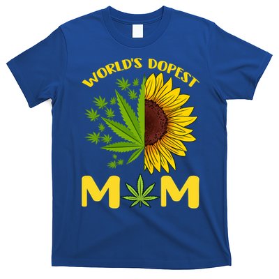 World's Dopest Mom Weed Marijuana Cannabis Weed Mother's Day Cool Gift T-Shirt