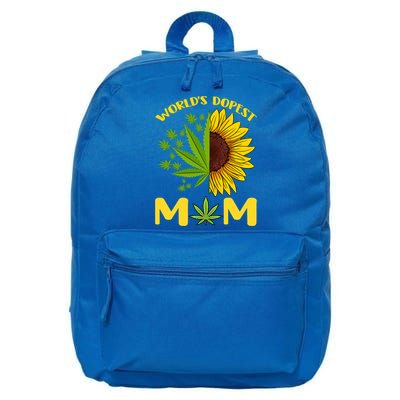 World's Dopest Mom Weed Marijuana Cannabis Weed Mother's Day Cool Gift 16 in Basic Backpack