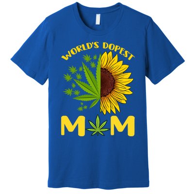 World's Dopest Mom Weed Marijuana Cannabis Weed Mother's Day Cool Gift Premium T-Shirt