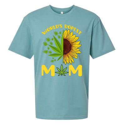 World's Dopest Mom Weed Marijuana Cannabis Weed Mother's Day Cool Gift Sueded Cloud Jersey T-Shirt