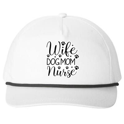 Wife Dog Mom Nurse Snapback Five-Panel Rope Hat