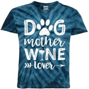 Wo Dog Mother Wine Lover Dog Mom Wine Mother's Day Gift Kids Tie-Dye T-Shirt