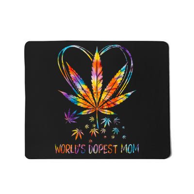 World's Dopest Mom Weed Leaf 420 Funny Mother's Day Mousepad