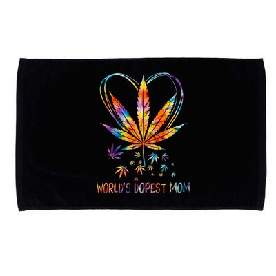 World's Dopest Mom Weed Leaf 420 Funny Mother's Day Microfiber Hand Towel