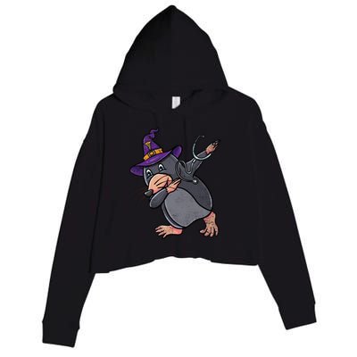 Witch Dabbing Mole Nurse Vintage Gift Crop Fleece Hoodie