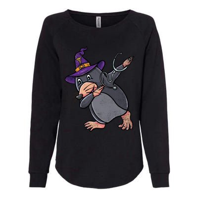 Witch Dabbing Mole Nurse Vintage Gift Womens California Wash Sweatshirt