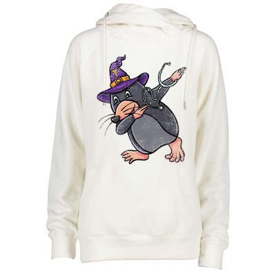 Witch Dabbing Mole Nurse Vintage Gift Womens Funnel Neck Pullover Hood