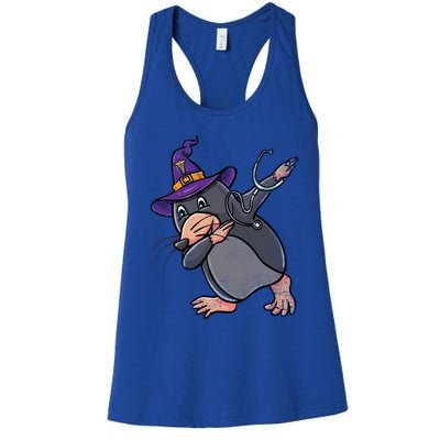 Witch Dabbing Mole Nurse Vintage Gift Women's Racerback Tank