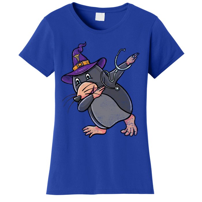 Witch Dabbing Mole Nurse Vintage Gift Women's T-Shirt