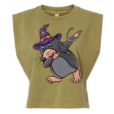 Witch Dabbing Mole Nurse Vintage Gift Garment-Dyed Women's Muscle Tee