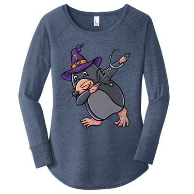 Witch Dabbing Mole Nurse Vintage Gift Women's Perfect Tri Tunic Long Sleeve Shirt