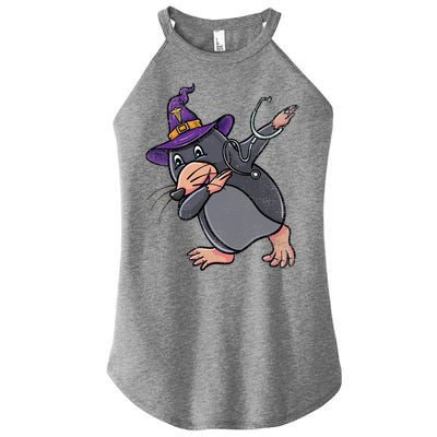 Witch Dabbing Mole Nurse Vintage Gift Women's Perfect Tri Rocker Tank