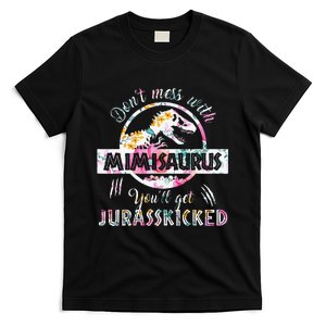 Womens Don't Mess With Mimisaurus You'll Get Jurasskicked Mimi Dino T-Shirt