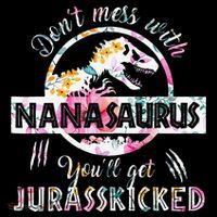 Womens Don't Mess With Nanasaurus You'll Get Jurasskicked Nana Dino Mug