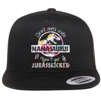 Womens Don't Mess With Nanasaurus You'll Get Jurasskicked Nana Dino Flatbill Hat