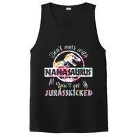 Womens Don't Mess With Nanasaurus You'll Get Jurasskicked Nana Dino PosiCharge Competitor Tank