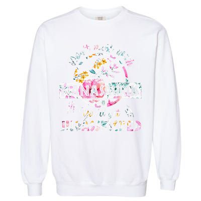 Womens Don't Mess With Nanasaurus You'll Get Jurasskicked Nana Dino Garment-Dyed Sweatshirt