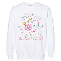 Womens Don't Mess With Nanasaurus You'll Get Jurasskicked Nana Dino Garment-Dyed Sweatshirt