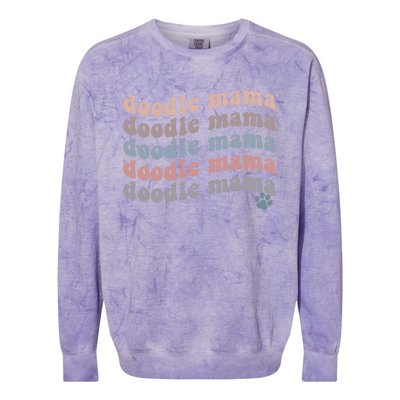 Wo Doodle Mom Gift Goldendoodle Gift Mother's Day Gift Colorblast Crewneck Sweatshirt