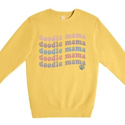 Wo Doodle Mom Gift Goldendoodle Gift Mother's Day Gift Premium Crewneck Sweatshirt