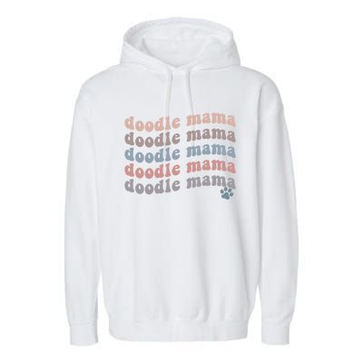 Wo Doodle Mom Gift Goldendoodle Gift Mother's Day Gift Garment-Dyed Fleece Hoodie