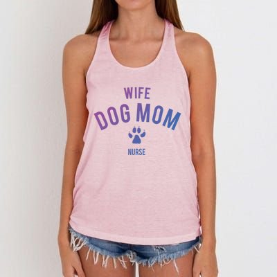 Wife Dog Mom Nurse Great Gift Funny Gift Women's Knotted Racerback Tank