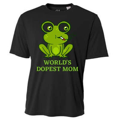 Worlds Dopest Mom Cooling Performance Crew T-Shirt