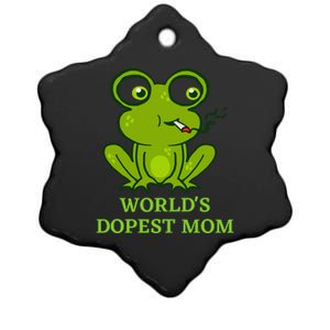 Worlds Dopest Mom Ceramic Star Ornament