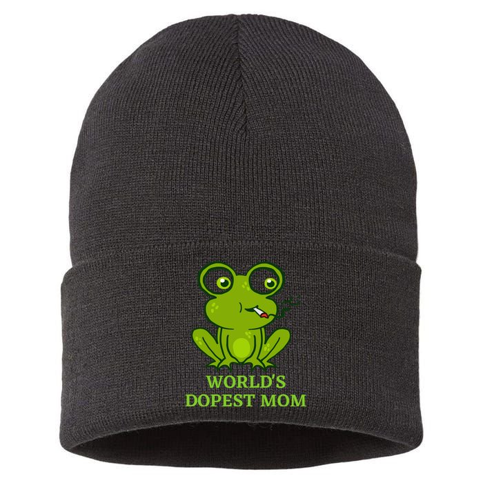 Worlds Dopest Mom Sustainable Knit Beanie